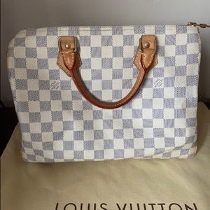 Pre Owned Louis Vuitton. Damier Azur Speedy 30.